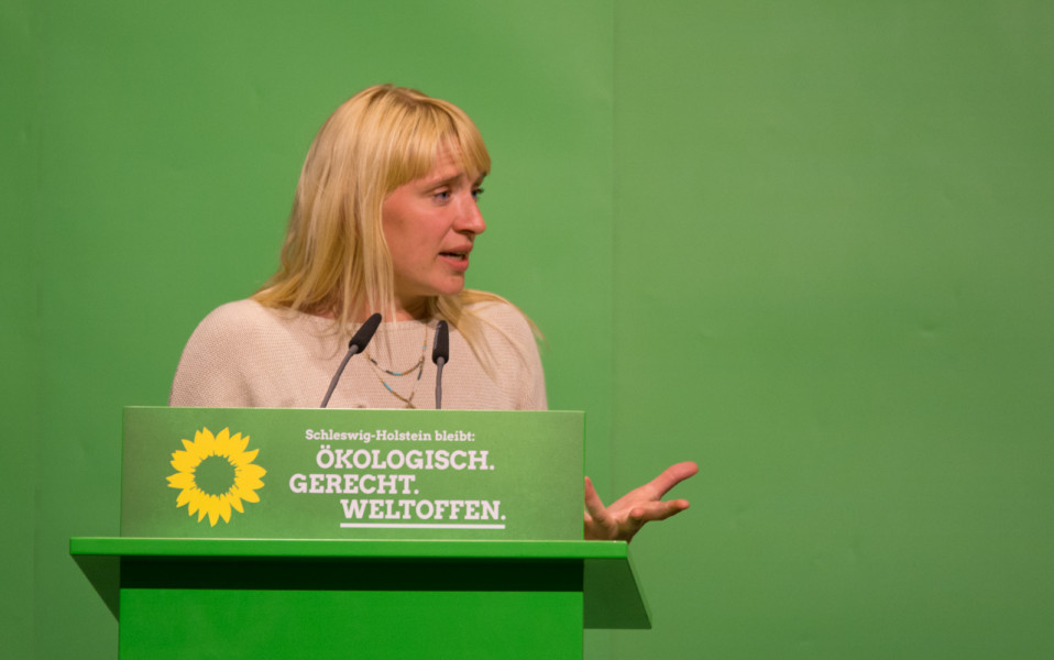 Luise Amtsberg auf dem Landesparteitag am 23.5.2017 in Neumünster.